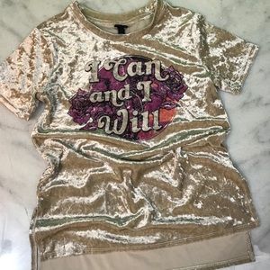 art class • i can & i will crushed velvet tee l